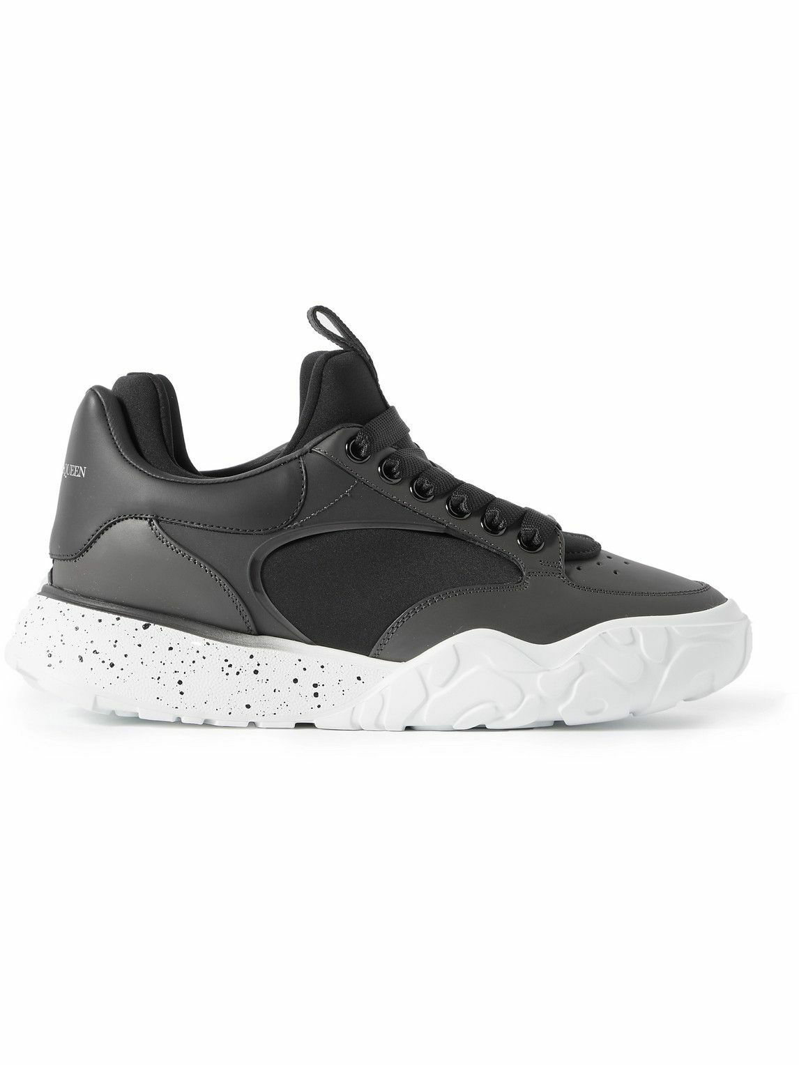 Alexander McQueen - Exaggerated-Sole Neoprene and Leather Sneakers ...