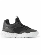 Alexander McQueen - Exaggerated-Sole Neoprene and Leather Sneakers - Black