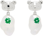 JIWINAIA Rilakkuma Edition Clover Baroque Pearl Earrings