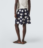 Jacquemus Caleçon polka-dot cotton poplin shorts