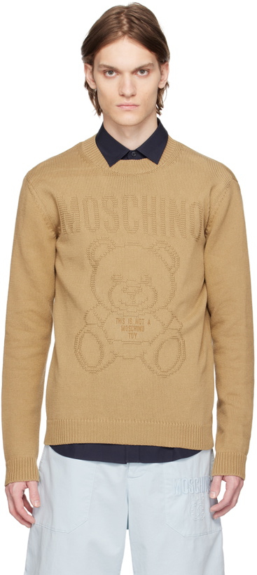 Photo: Moschino Brown Intarsia Sweater