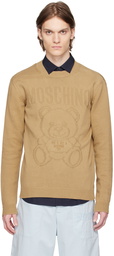 Moschino Brown Intarsia Sweater