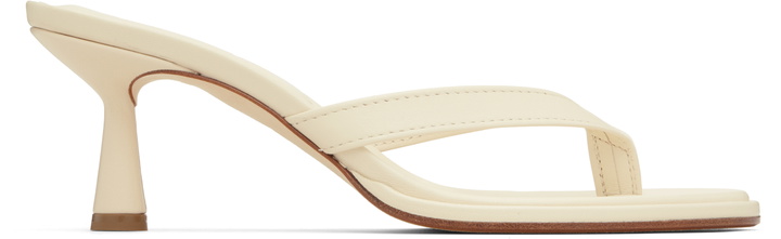 Photo: Aeyde Off-White Daphne Leather Thong Heeled Sandals