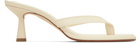 Aeyde Off-White Daphne Leather Thong Heeled Sandals