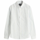 A.P.C. Men's Edouard Button Down Stripe Shirt in Pale Green