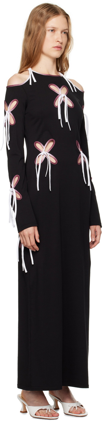 J.Kim Black Yin Yang Midi Dress