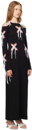 J.Kim Black Yin Yang Midi Dress