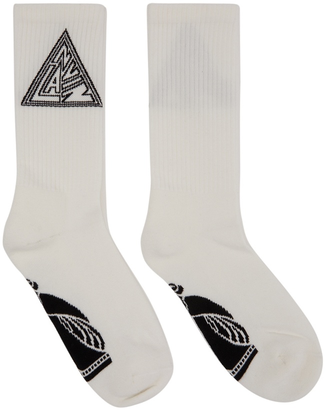 Photo: Lanvin White Logo Triangle Socks