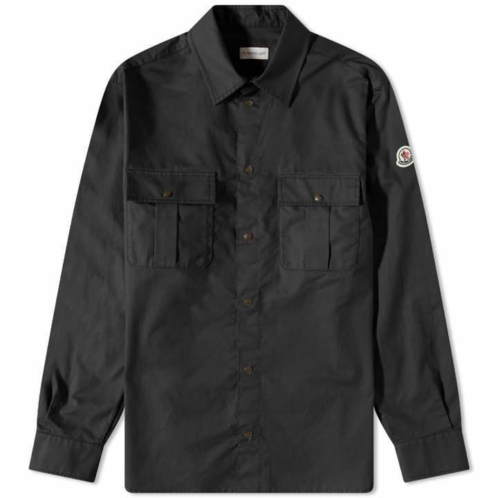 Photo: Moncler Men's Cotton Gabardine Overshirt in Black