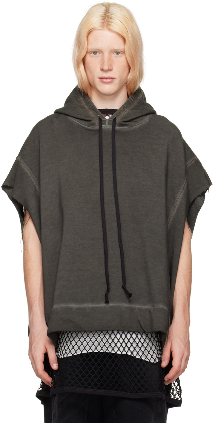 NICOLAS ANDREAS TARALIS Gray Raw Edge Hoodie