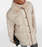 Brunello Cucinelli Quilted shearling-trimmed puffer coat