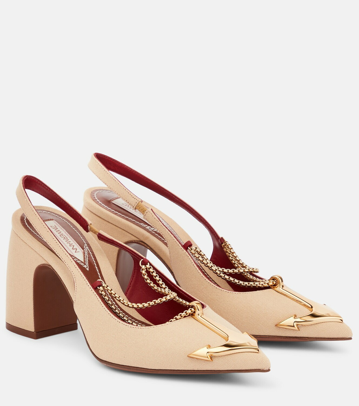 Zimmermann - Overboard embellished slingback pumps