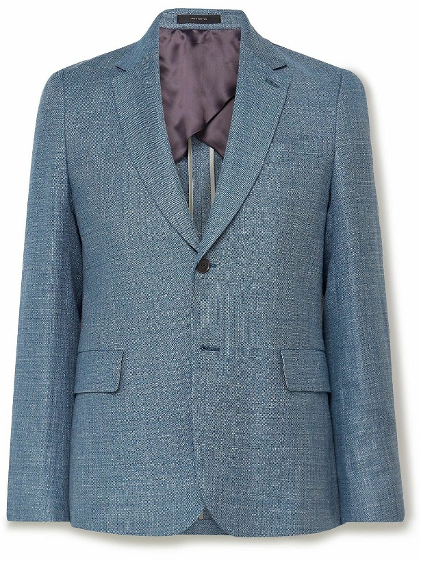 Photo: Paul Smith - Slim-Fit Linen and Wool-Blend Blazer - Blue