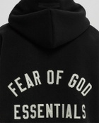 Fear of God Essentials BRUSHED HOODED BOMBER Black Womens Sweatshirt