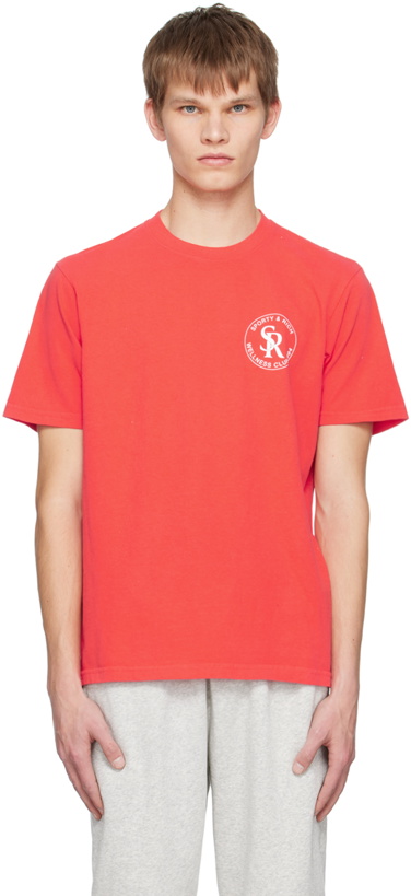 Photo: Sporty & Rich Orange Printed T-Shirt