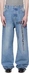 VETEMENTS Blue 'Made In Europe' Jeans