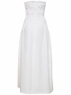 DESIGNERS REMIX Connor Strapless Cotton Midi Dress