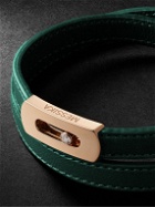 Messika - My Move Gold, Diamond and Leather Bracelet - Green