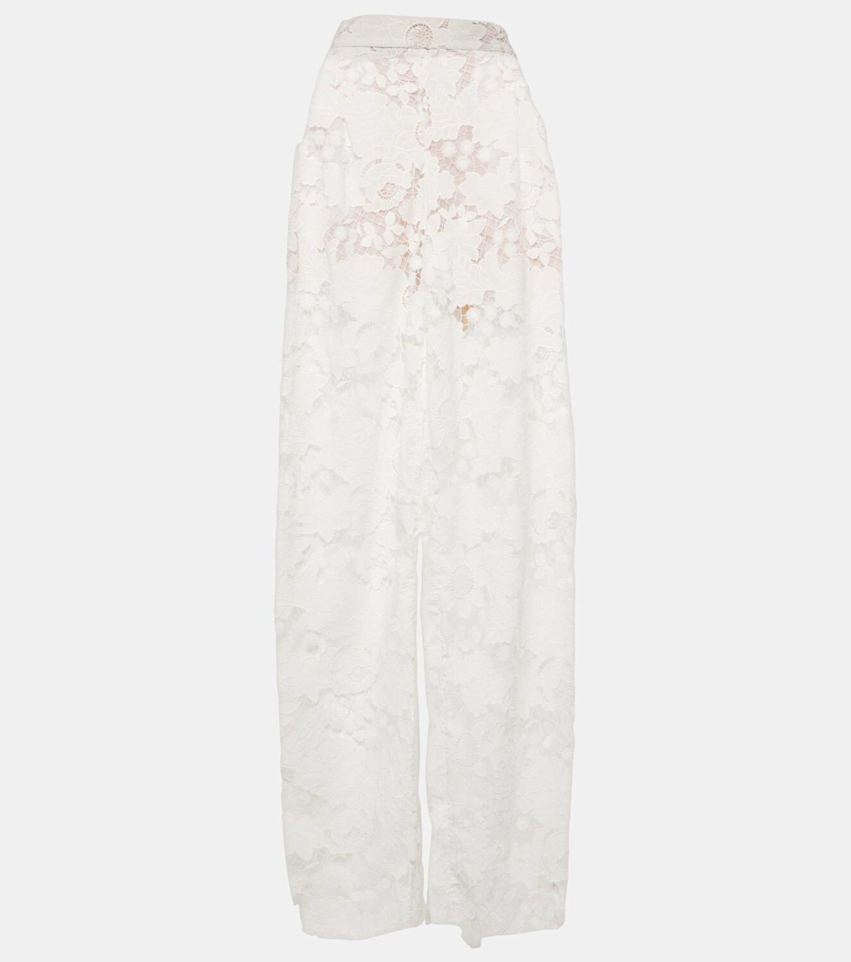 Oscar de la Renta High-rise wide-leg lace pants