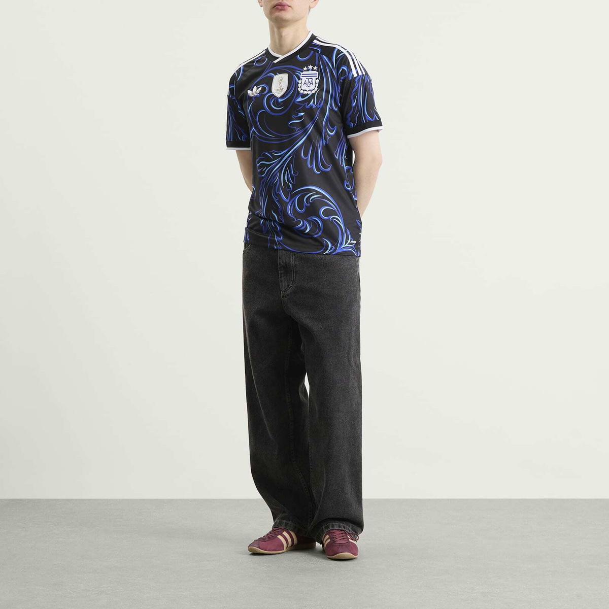 Adidas Argentina 2026 Away Jersey Top in Black