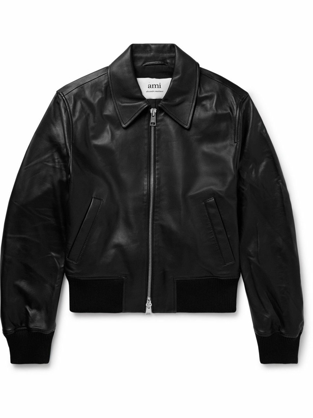 Photo: AMI PARIS - Leather Jacket - Black