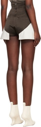 Rick Owens Brown Temple Dirt Cutoffs Shorts