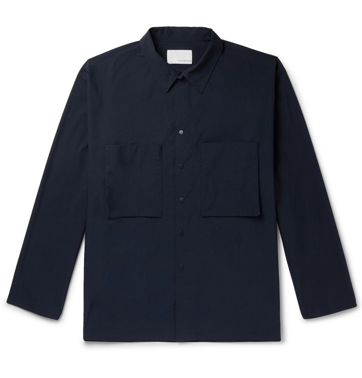 Photo: nanamica - Organic Cotton-Blend Overshirt - Blue