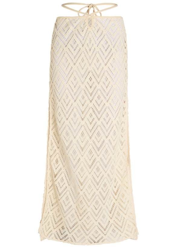 Photo: Johanna Ortiz Soul Open-knit Cotton Maxi Skirt Ecru