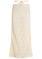 Johanna Ortiz Soul Open-knit Cotton Maxi Skirt Ecru