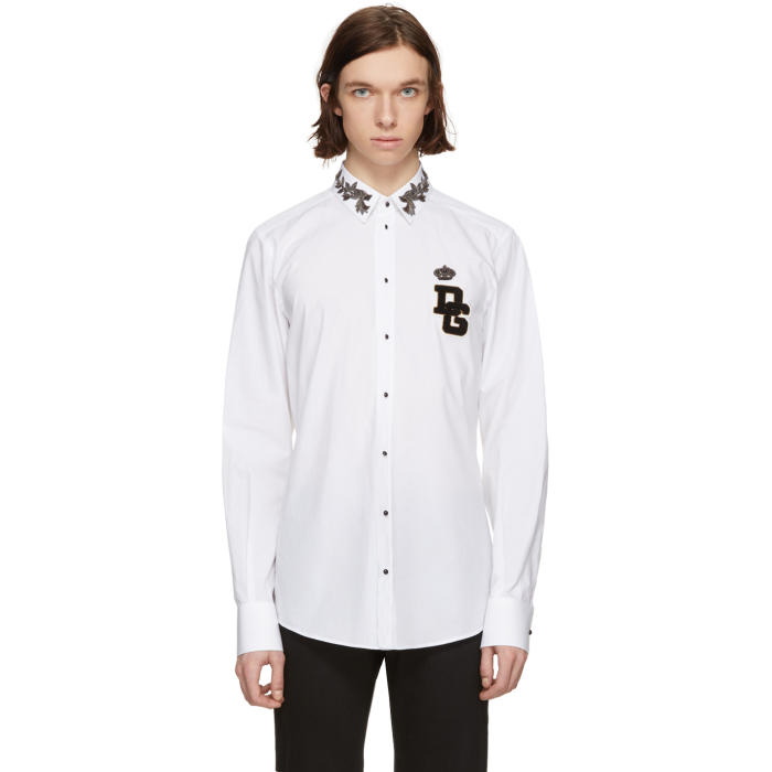 Photo: Dolce and Gabbana White Logo Shirt 
