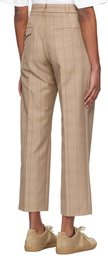 rito structure Beige Check Trousers