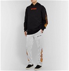 Palm Angels - Tapered Glittered-Print Tech-Jersey Track Pants - White