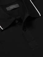 AMIRI - Logo-Embroidered Cotton-Piqué Polo Shirt - Black