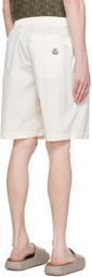 Moncler Off-White Drawstring Shorts