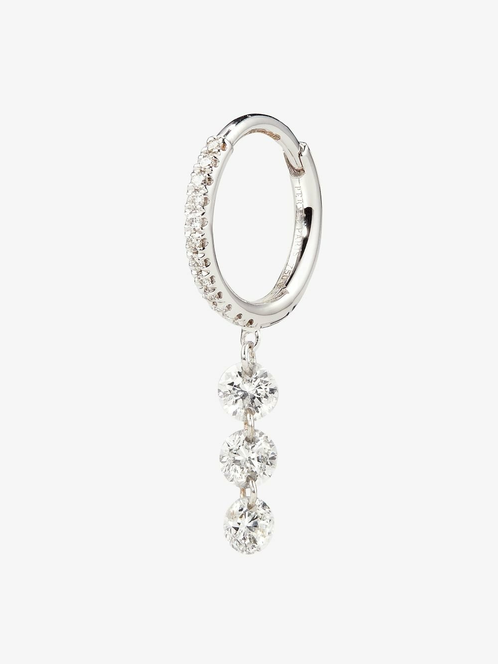 Persée 18K White Gold Diamond Hoop Earring