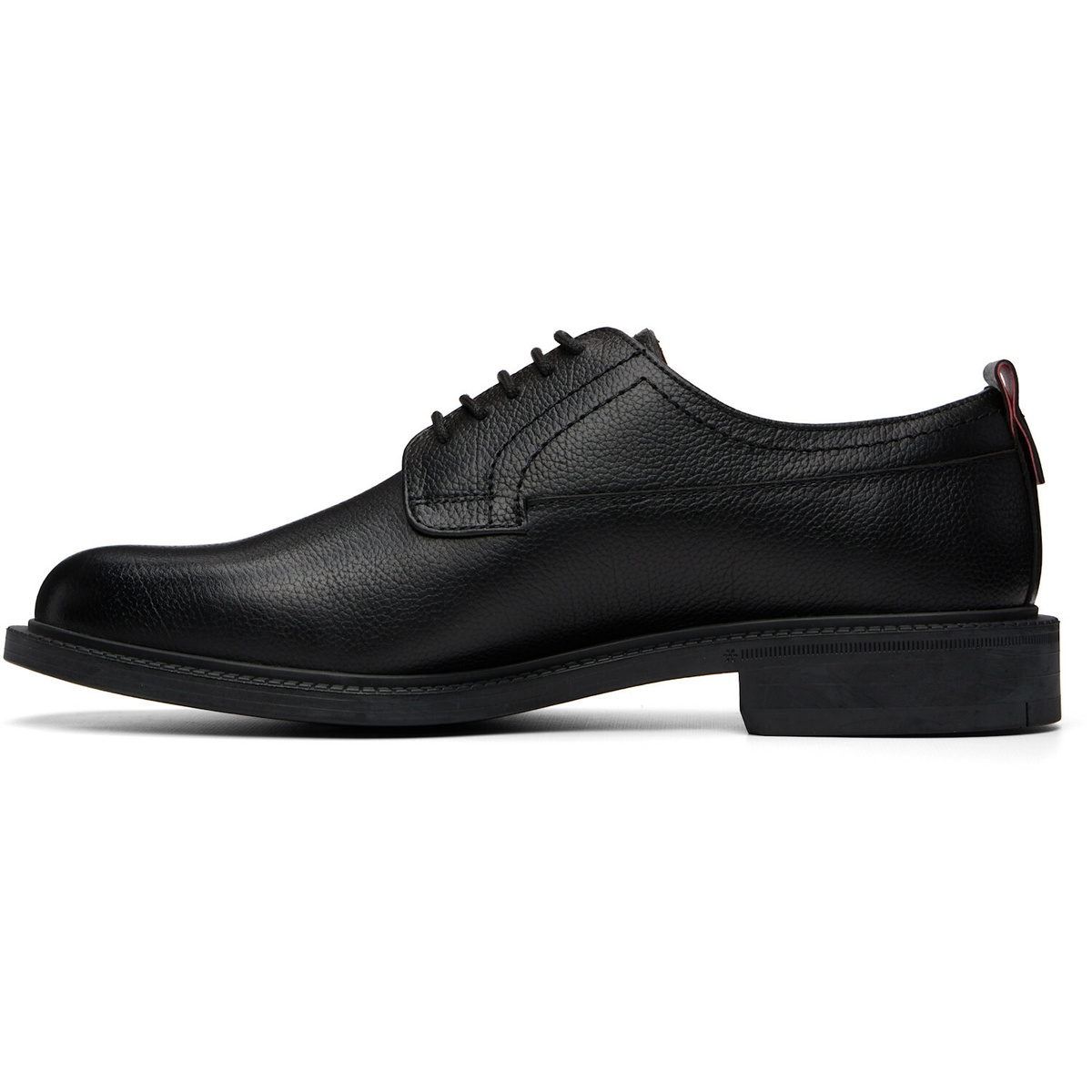 Hugo Black Grained Leather Derbys