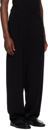 YOHJI YAMAMOTO Black TA Tuxedo 1 Tuck Trousers