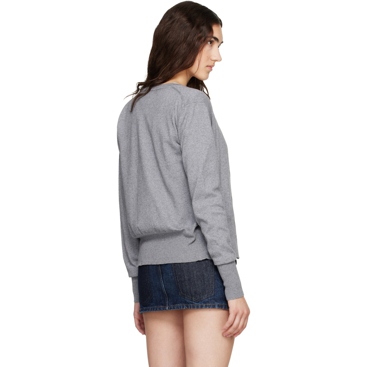 Vivienne Westwood Gray Bea Cropped Cardigan