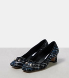 Jimmy Choo Elme 45 bow-detail tweed pumps