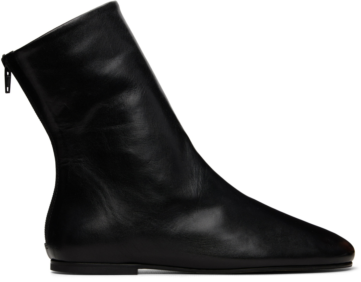 JUDE Black Floor Ankle Boots