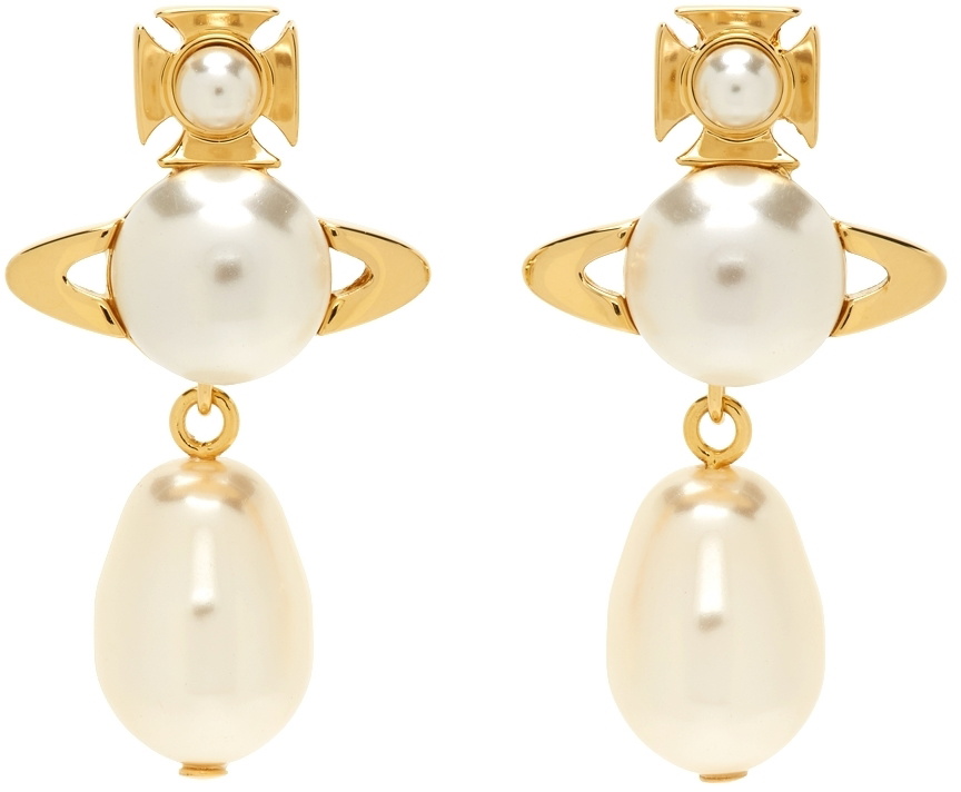 Vivienne Westwood Inass Pearl Earrings - Gold