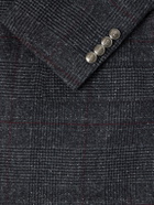 Brunello Cucinelli - Checked Silk, Wool and Cashmere-Blend Suit Jacket - Brown