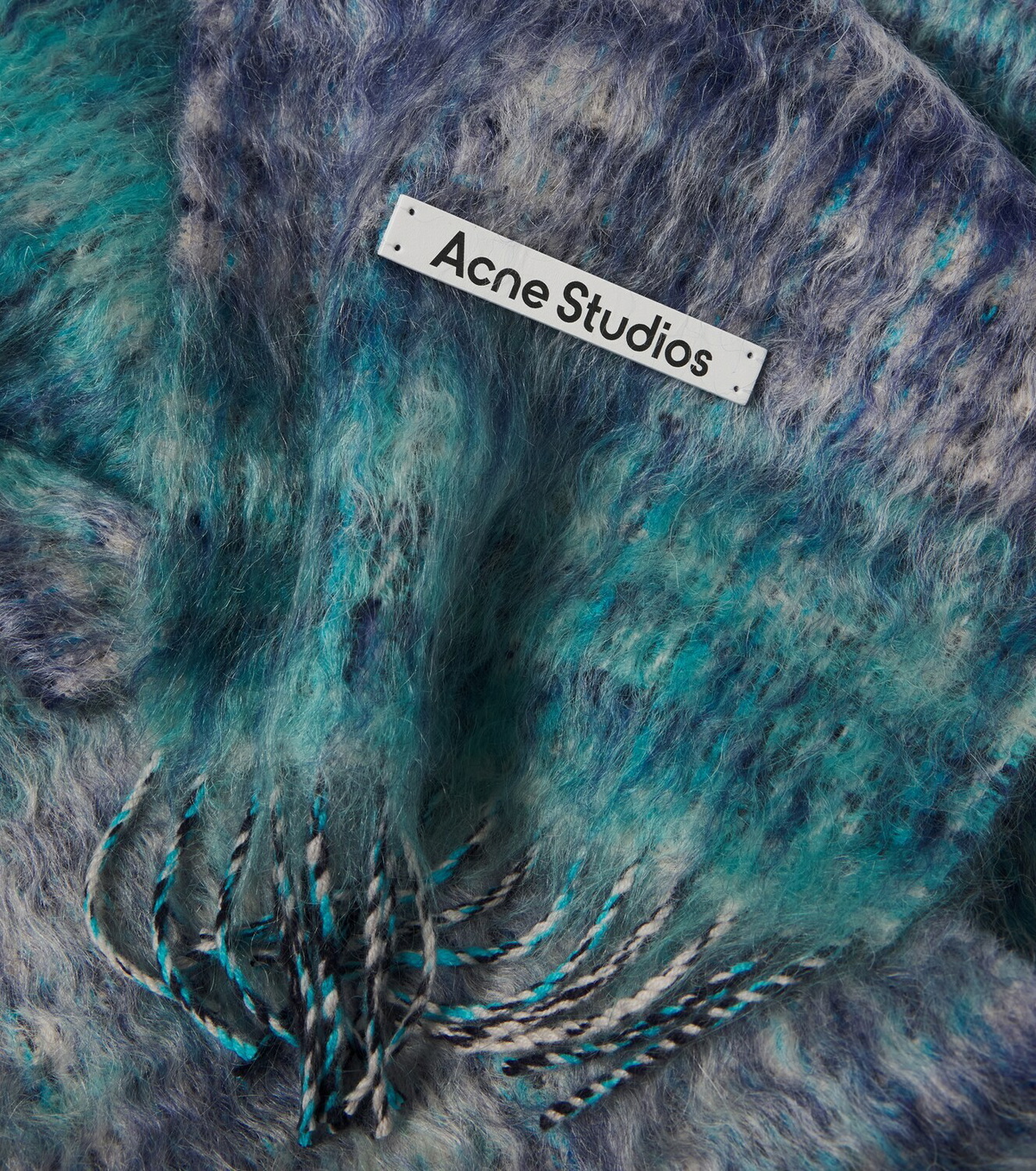 Acne Studios Fringed mohair and wool-blend scarf
