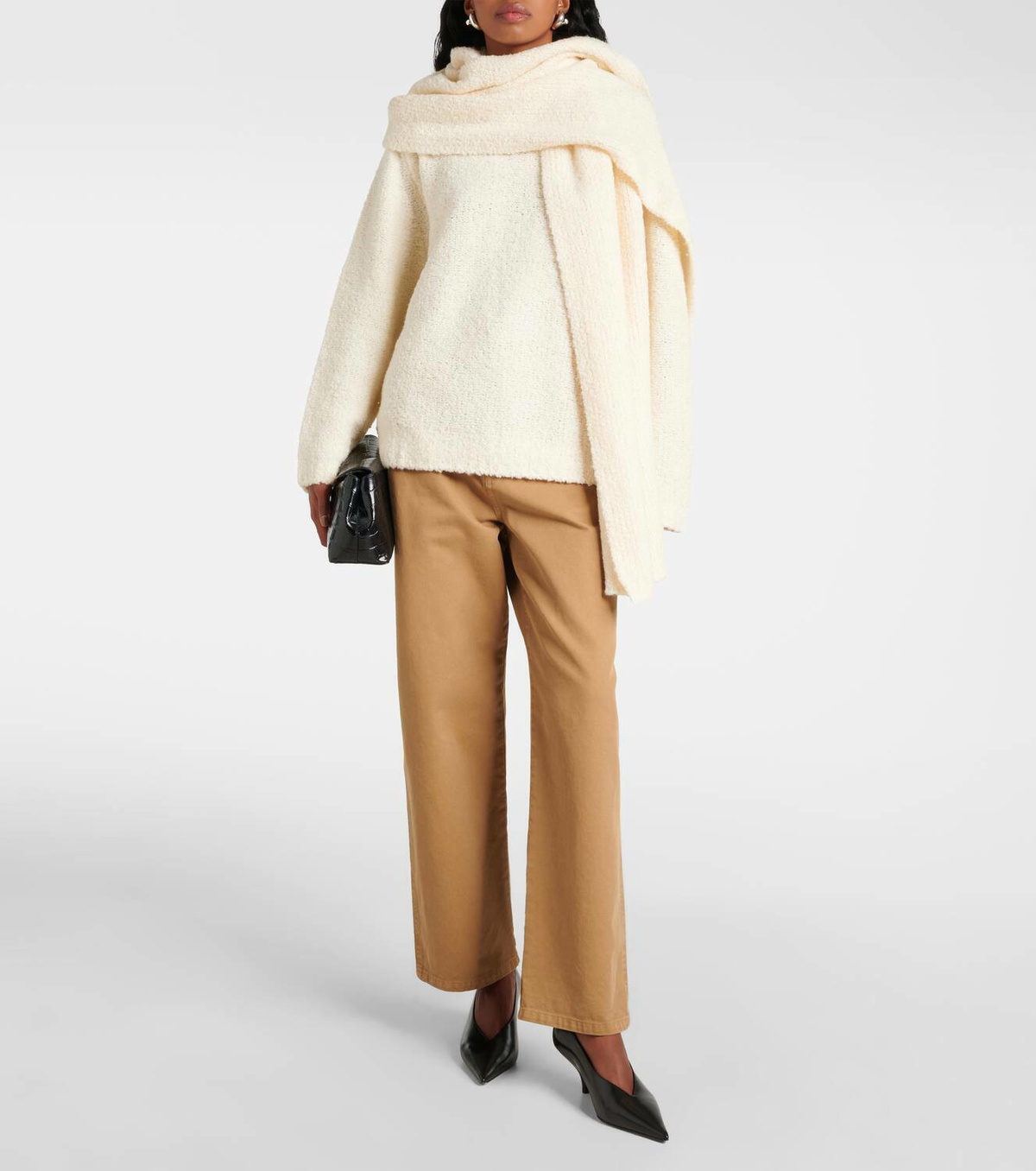 Staud Siren scarf-detail sweater