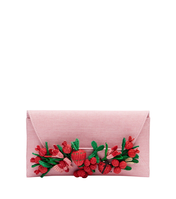 Photo: Aquazzura Botanica appliqué raffia clutch