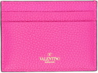 Valentino Garavani Pink Rockstud Card Holder