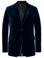 Theory - Slim-Fit Cotton-Blend Velvet Suit Jacket - Blue
