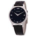 Chopard L.U.C Classic XP Black Dial White Gold Leather Mens Watch 161902-1001