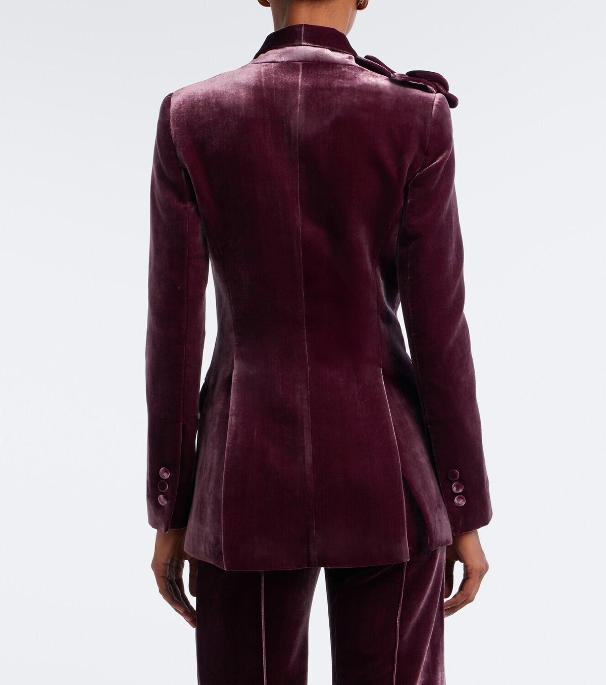 Elie Saab Floral-appliqué silk-blend velvet blazer