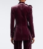 Elie Saab Floral-appliqué silk-blend velvet blazer